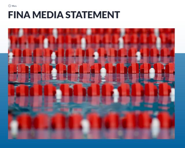 开云官网-FINA：知悉CAS对孙杨案仲裁结果 将仔细研读仲裁书